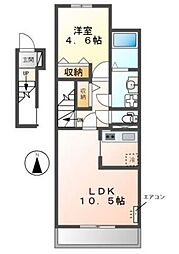 ドロイトMS 1LDKの間取図画像