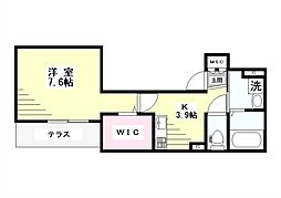 Ｃｏｎｆｏｒ．ＭＴ 1階1Kの間取り