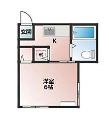 ハイムサク 1Kの間取図画像
