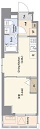 ペアパレス六町2号館 1DKの間取図画像