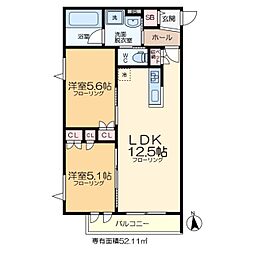 Ｂｏｎｈｅｕｒ　ｄｅ　Ｃｈｉｅｎ　Ｋｉｔａａｙａｓｅ 3階2LDKの間取り