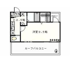 オーパス中野 1Kの間取図画像