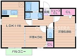 ゾンネ玉川 2階/-