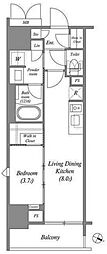 ACPレジデンス浅草 1LDKの間取図画像
