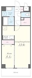 SAパームレジデンス 1LDKの間取図画像
