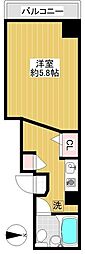 メゾンタカダ ワンルームの間取図画像