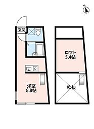 SQJ ワンルームの間取図画像