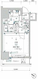 MAXIVCROS竹ノ塚 1Kの間取図画像