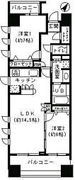 ParkCube日本橋水天宮 2LDKの間取図画像