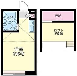 フローレオ相原 ワンルームの間取図画像