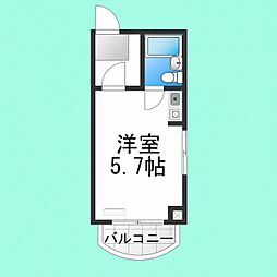 シャンボール宿院 ワンルームの間取図画像
