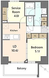 エスレジデンス板橋大山ブリム 6階1SLDKの間取り