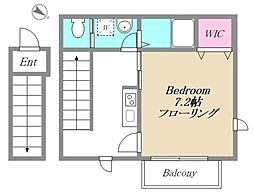 エスパシオ和光 1Kの間取図画像