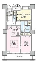 ロイヤルパークスタワー南千住 1SLDKの間取図画像
