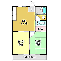 NTハイツ 2DKの間取図画像