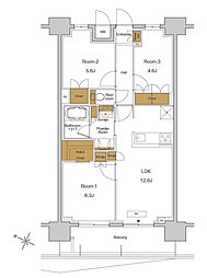 RJRプレシア東十条ガーデン 10階3LDKの間取り