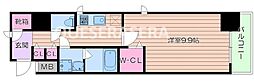 SAIL淀屋橋 1DKの間取図画像