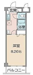 カルナ市谷薬王寺 2階1Kの間取り