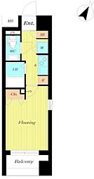 エクセリア日本橋箱崎 6階1Kの間取り