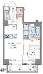 クレアティフ蔵前 1LDKの間取図画像