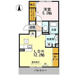 ソレイユ・デュ・マタン 1LDKの間取図画像