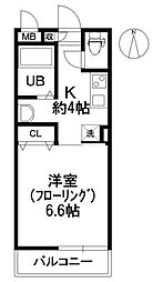ピエ・デ・トロンシェ 1Kの間取図画像