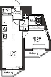 BelleViageMotosumiyoshi 1LDKの間取図画像