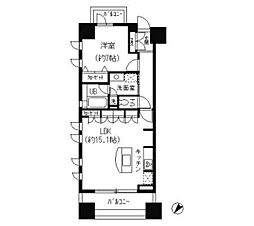 パークキューブ日本橋水天宮 3階1LDKの間取り