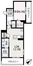 Ｇｒａｎｚ志木本町 2階1LDKの間取り