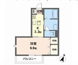 ブルーメゾン2 ワンルームの間取図画像