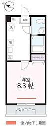 QUIET CRAB HOUSE 溝ノ口II(仮) 1Kの間取図画像