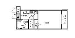 ディアコート代田 2階1Kの間取り