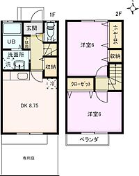 コート西砂A 2DKの間取図画像