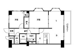 カーディナンス永山 2LDKの間取図画像