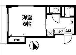 クレスト鷺沼 1Kの間取図画像
