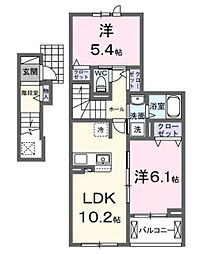 グランメゾン 2LDKの間取図画像