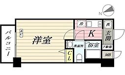 LUXURYアパートメント品川シーサイド 1Kの間取図画像