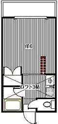 ネクス貝塚 ワンルームの間取図画像