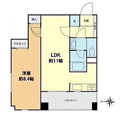 SKYGRANDE京成小岩 1LDKの間取図画像