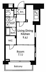 PRIMEURBAN用賀 1LDKの間取図画像