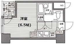 ガラ・シティ京橋 7階1Kの間取り