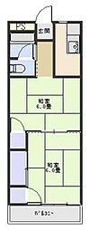 コーポベルドール 2Kの間取図画像