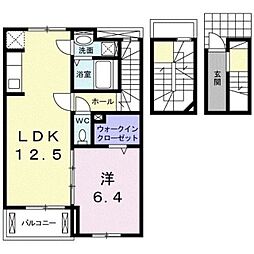 ガーデンコート 1LDKの間取図画像