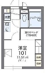 レオパレスメゾンヴェール青葉 1Kの間取図画像