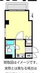 ライオンズマンション日本橋第2 1Kの間取図画像