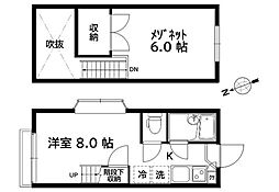 ヒルサイド清瀬 3階1LDKの間取り