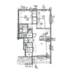 レスポワール E 富木 2LDKの間取図画像