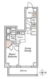 JMFレジデンス赤羽志茂 3階1LDKの間取り