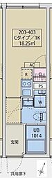 MAXIV CITY板橋区役所前 ワンルームの間取図画像