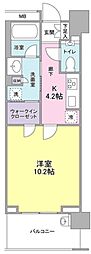 クロスエアタワー 1Kの間取図画像